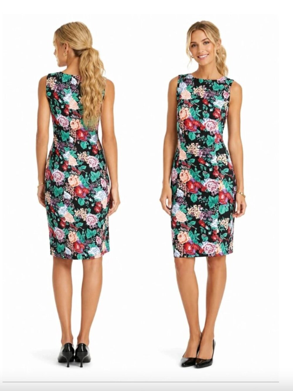 J.Crew Adachi floral sheath dress sleeveless Knee Length Preppy Office sz 0